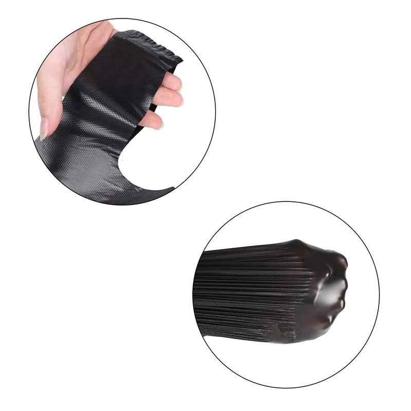 LazyMe T Shirt Bags, Black Plastic Bags with Handles Bulk, Bolsas De Plastico Para Negocio, Grocery Bags Retail Shopping Bags Merchandise Bags for Supermarket Restaurant, 12x20inch (100pcs) - Image 3