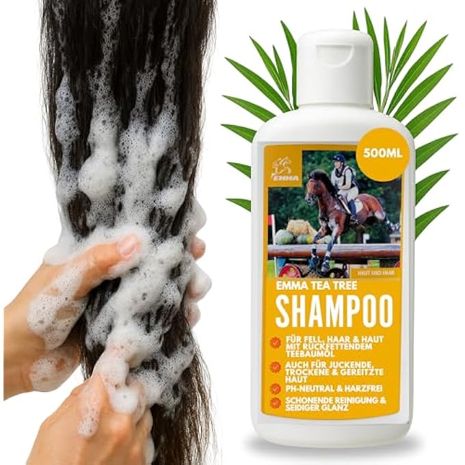 Emma HORSE SHAMPOO HORSE CARE + SHAMPOO FOR HORSES WITH TEA TREE OIL FOR COAT & MANE, TAIL, PH-NEUTRAL & MILD, ALSO FOR SENSITIVE, DRY, ITCHY, FLAKY & SCABBY SKIN I HAIR SHAMPOO FOR THE SKIN & REMOVES DUST - Image 2
