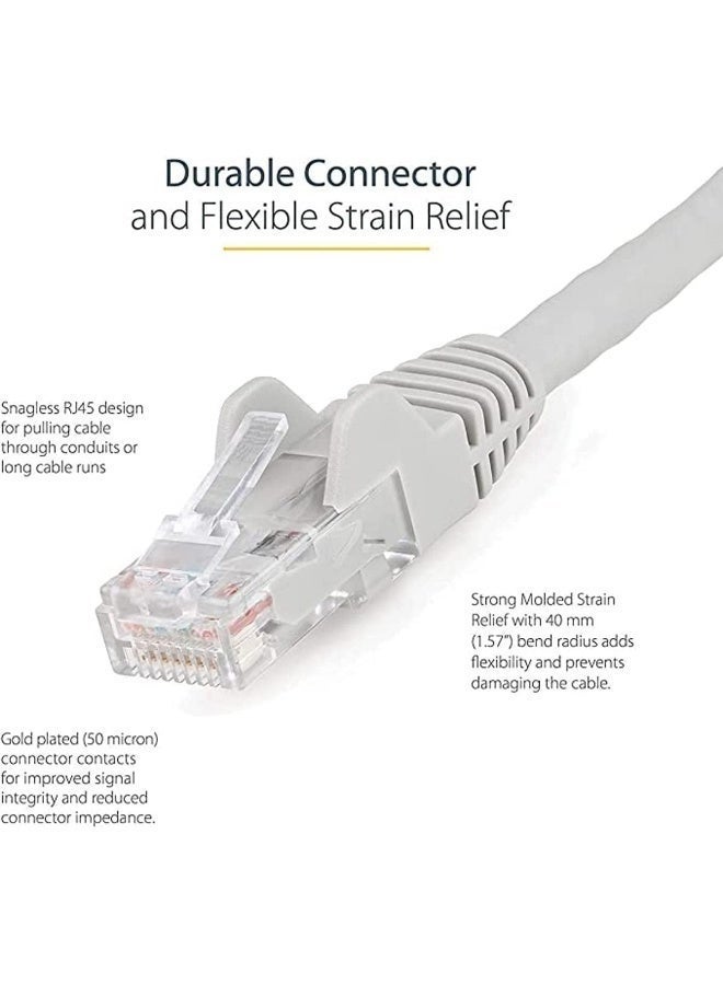 ميلفي كابل باتش RJ45 - كابل إيثرنت Cat 6، كابل شبكة عالي السرعة 10Gbps للإنترنت، الألعاب، والبث (10 متر) | عرض نطاق 550MHz، موصلات بدون تشابك، غلاف PVC من درجة CM، وجهات ذهبية لنقل بيانات موثوق - Image 3