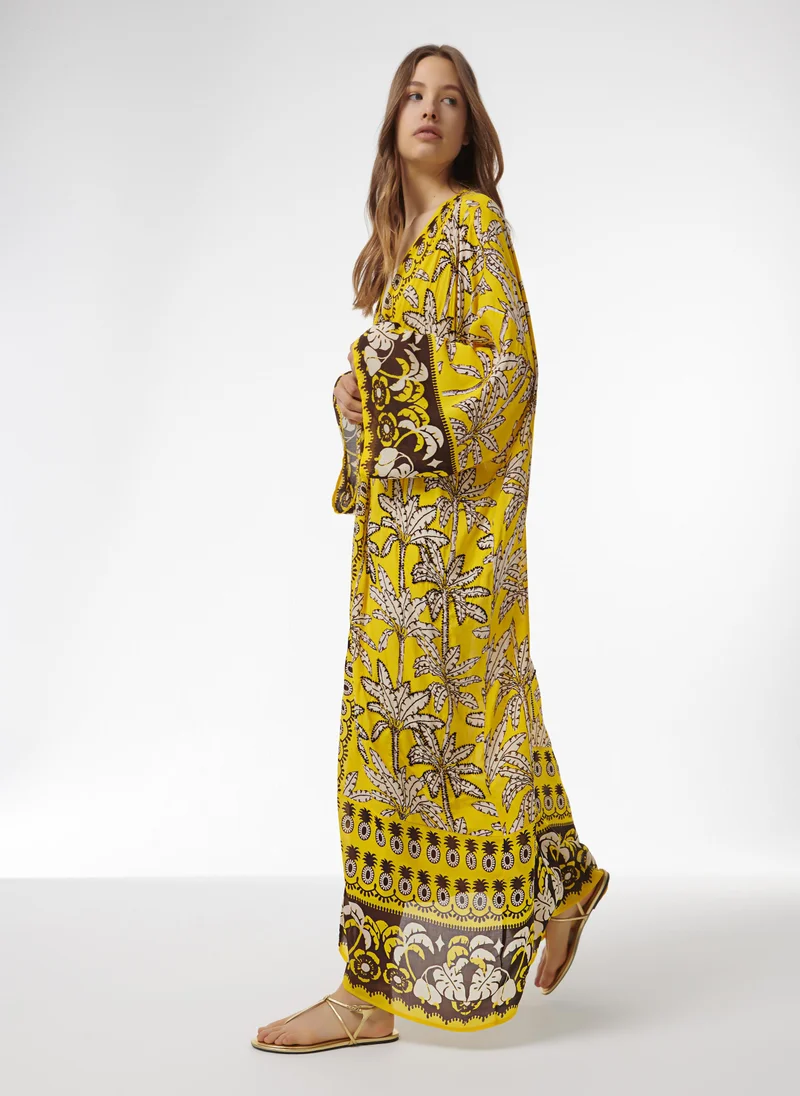 ليم عباية مطبوعة مزخرفة