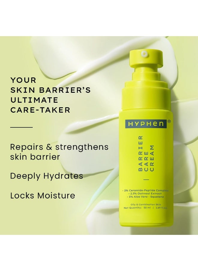 هايفن مرطب هايفن 2% سيراميد-ببتيد لإصلاح حاجز البشرة - للبشرة الدهنية | كريم جل خفيف الوزن، ترطيب خالٍ من الزيوت - للبشرة الباهتة والجافة | كريم غير كوميدوغينيك غير لزج للنساء والرجال - 50 مل - Image 3