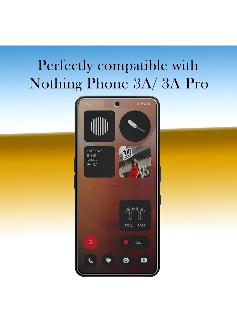 Muzz Privacy Screen Protector for Nothing Phone 3a Pro [2 Pack], Anti-Spy Tempered Glass Film, 9H Hardness, Anti Scratch, Anti Fingerprint, Bubble-Free, Anti-Spy Screen Protector for Nothing Phone (3a) Pro - Image 4