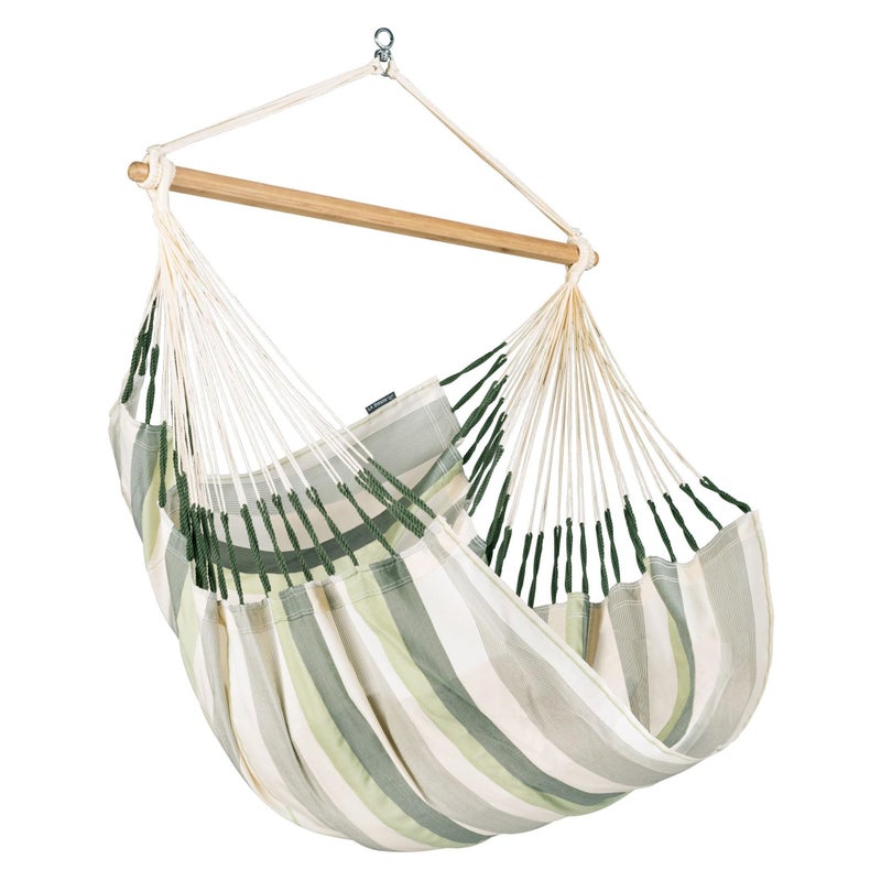 LA SIESTA Large Comfort Domingo Hammock Swing Chair Weather Tear Resistant Hanging Hammock Chair Indoor Outdoor Hammock Chair Swing Patio Porch Bedroom Hanging Chair Max 285 Lbs Cedar