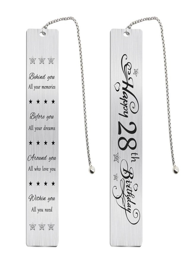 Jzxwan Happy 28th Birthday Gifts for Women Men, 28 Year Old Birthday Gift Bookmark for Him Her, Happy 28 Yr Bday Book Mark for Female Male, 1997 Bd Present, 28th Bday Card Decoration - Image 1