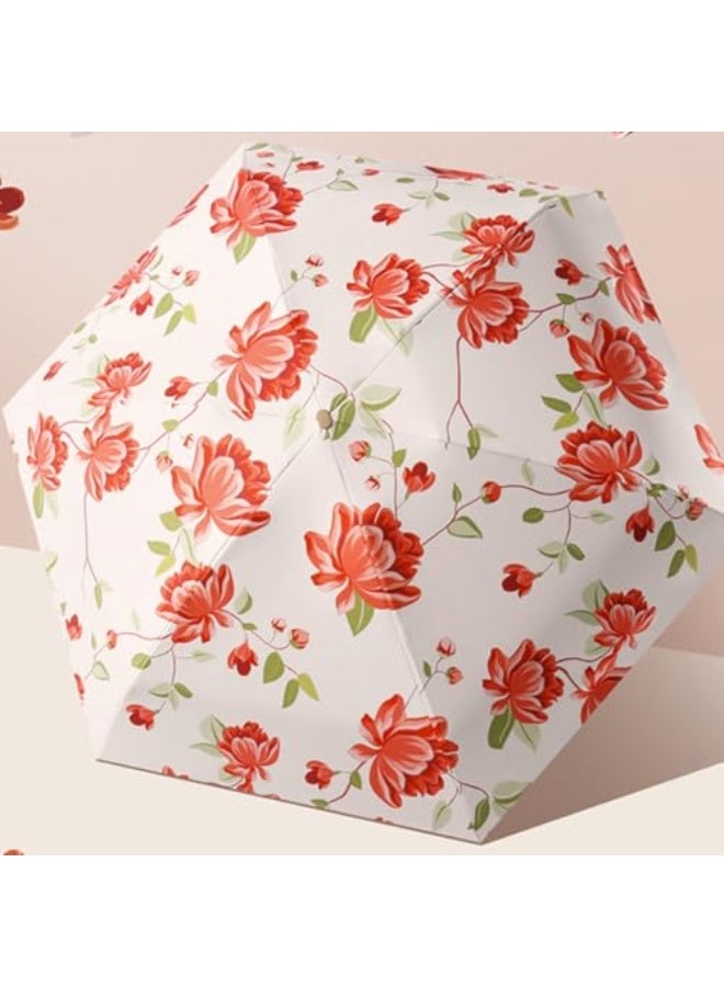 Tazweeq Small Mini Folding Umbrella, Windproof Travel Umbrella For Rain Sun-Shade Folding, Compact Design Perfect for Travel Outdoor UV Protection Sun and Rain Umbrellas - Image 2