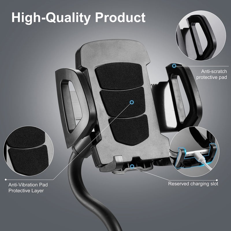 YUHENG Car Cup Holder Mount with 360Â° Rotation Adjustable Gooseneck,Car Phone Holder Mount for All Smartphones Cup Holder Cell Phone Automobile Cradles - Image 2