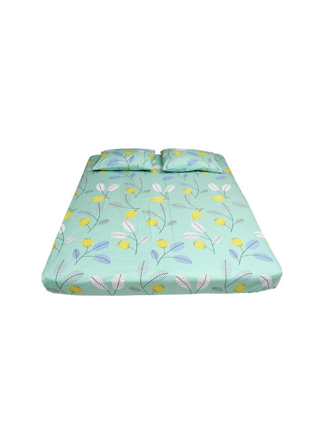 Rahalife 3-Piece Bedsheet Set Double Size 1xBedsheet( 240x254 Cm), 2xPillow Case( 50x75 Cm) Polyester|Bedding,Linen,Bed sheet set,Bed Linen Collection,Double/Queen Size Bedsheet set  - Image 2