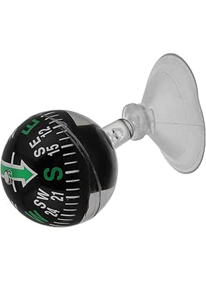 Totority 38mm Black Plastic Ball Car Dashboard Mount Navigation Compass With Suction Cup For Indoor And Outdoor Use - Image 1