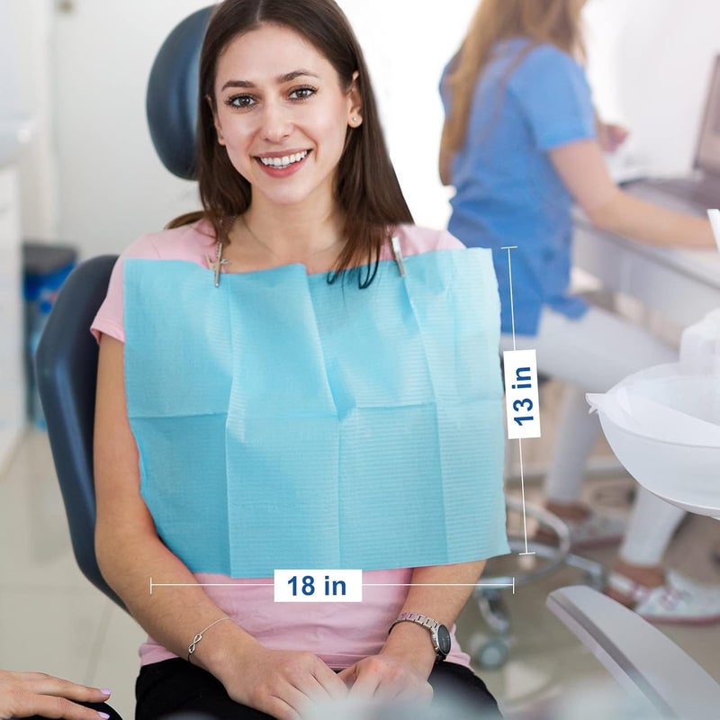 Generic SHIELD PLUS Dental Bib 13 X 18 Ply Purple Premium Waterproof Patient Bibs2 Ply Tissue 1 Ply PolyPlayback Sheet Waterproof Tattoo Bibs Tattoo Tray Covers and Dental Napkins - Image 3