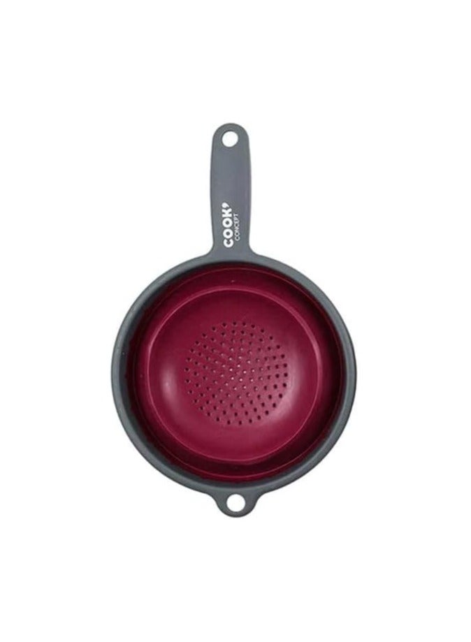 CMP Kitchen Foldable Silicone Strainer Colander – 25cm Collapsible Design - Image 1