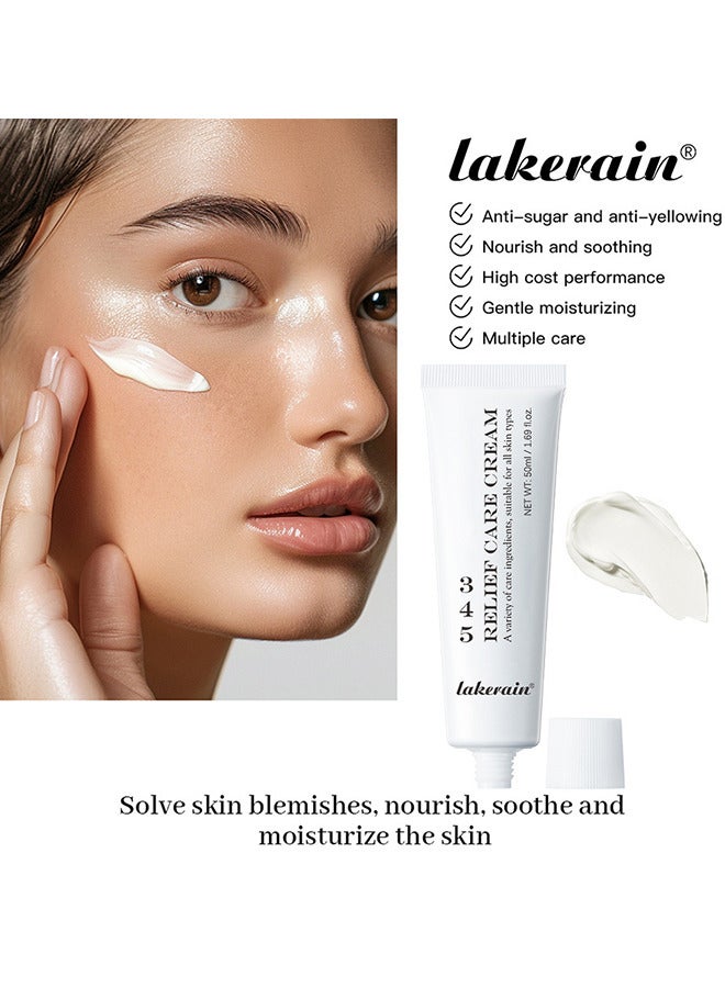 lakerain 345 Relief Care Cream Face Moisturizer With Niacinamide, Blemish Care And Soothing Vegan Korean Skincare For All Skin Types, 50ML - Image 2