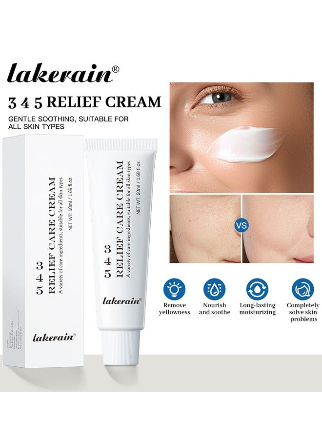 lakerain 345 Relief Care Cream Face Moisturizer With Niacinamide, Blemish Care And Soothing Vegan Korean Skincare For All Skin Types, 50ML - Image 3