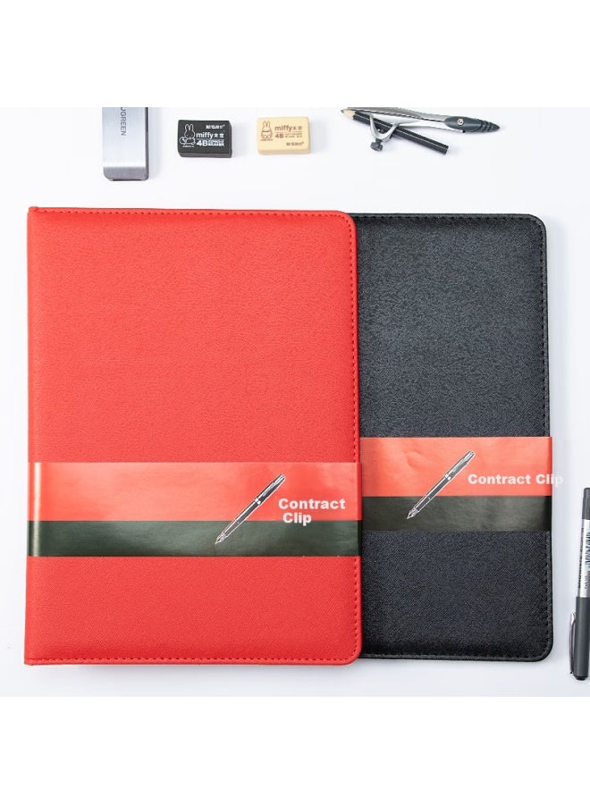 Trnfa Tn-b1-01 Black A4 Business Signing Book/manager Contract Folder Classic Leather Conference Folder/covenant Folder/celebration Declaration Book - Image 5
