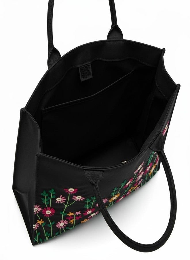 HETVIN Casual Tote Bag for Women - Lightweight & Durable Canvas Handbag - Perfect for Office, School, Gym, Picnic & Shopping Trips - Image 4