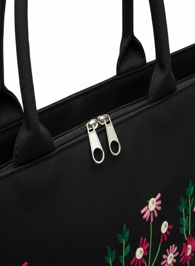 HETVIN Casual Tote Bag for Women - Lightweight & Durable Canvas Handbag - Perfect for Office, School, Gym, Picnic & Shopping Trips - Image 3