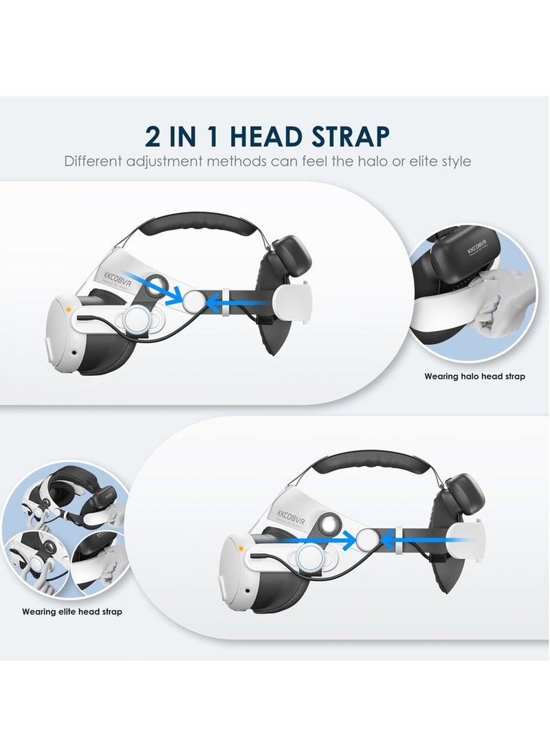 KKCOBVR Q3 PRO Head Strap with 10000mAh Battery Compatible with Meta Quest 3/3S Accessories - Image 2