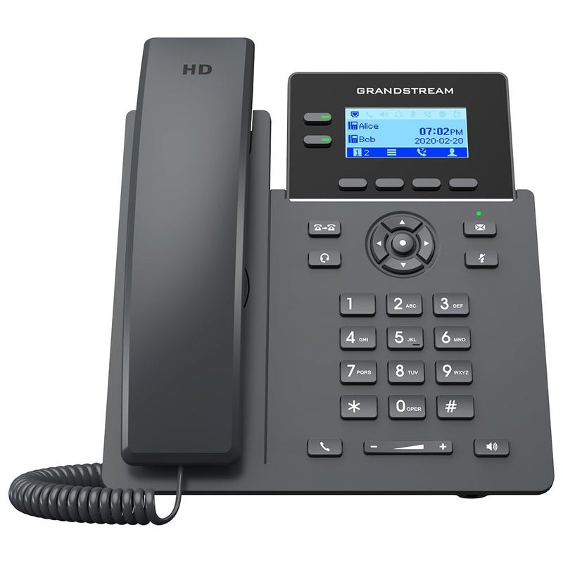 Grandstream GRP2602W 2-Line Essential IP Phone, Black