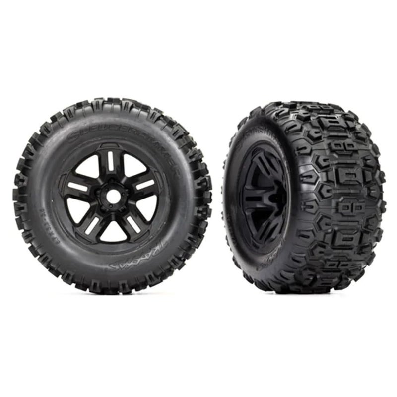 Traxxas 9672  Sledge 38 Sledgehammer PreGlued FrontRear Tires Black 2 - Image 3