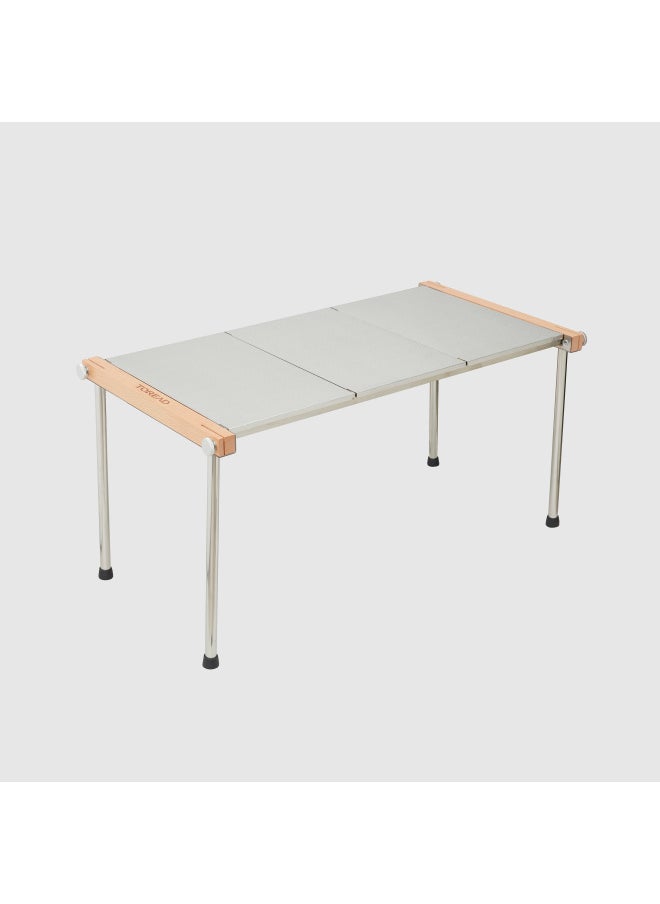 TOREAD - Multi-Functional Folding Table - Stainless Steel & Birch Wood Design - Image 1