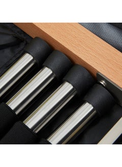 TOREAD Multi-Functional Folding Table - Stainless Steel & Birch Wood Design  - Image 3