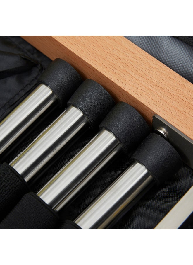 TOREAD - Multi-Functional Folding Table - Stainless Steel & Birch Wood Design - Image 1
