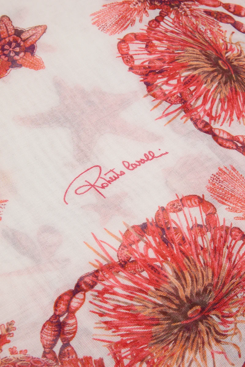 roberto cavalli Roberto Cavalli Coral Reef Print Scarf