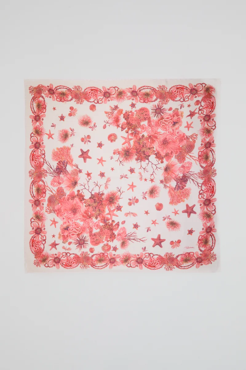 roberto cavalli Roberto Cavalli Coral Reef Print Scarf
