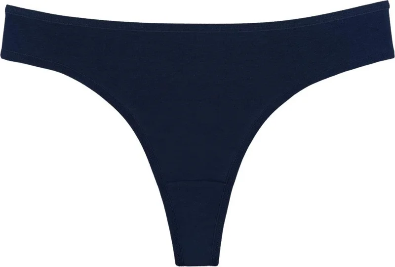 Sensu Women's Cotton Thong Mixed Colors 5-Piece Panties Set - KTS3047