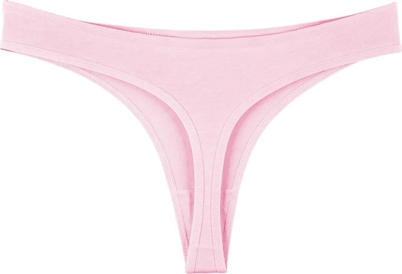 Sensu Women's Cotton Thong Mixed Colors 5-Piece Panties Set - KTS3047