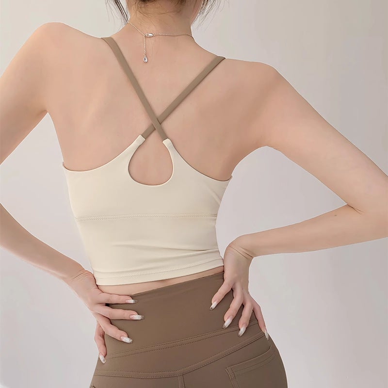 Women'S Sports Camisole With Quick-Dry, High-Elasticity, And Built-In Bra Pads, Yoga Bra, Fitness Underwear, Outerwear, 2026 New Model Top - Image 2