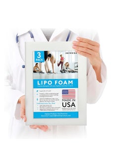 IMPRESA White Liposuction Foam Pads - 3 Pack Tummy Tuck Surgery, and C-Sections 