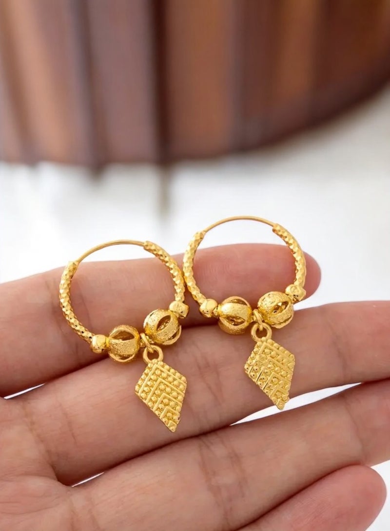 GOLDMAX Elegant 21k Gold Plated Earrings For Women - Image 1