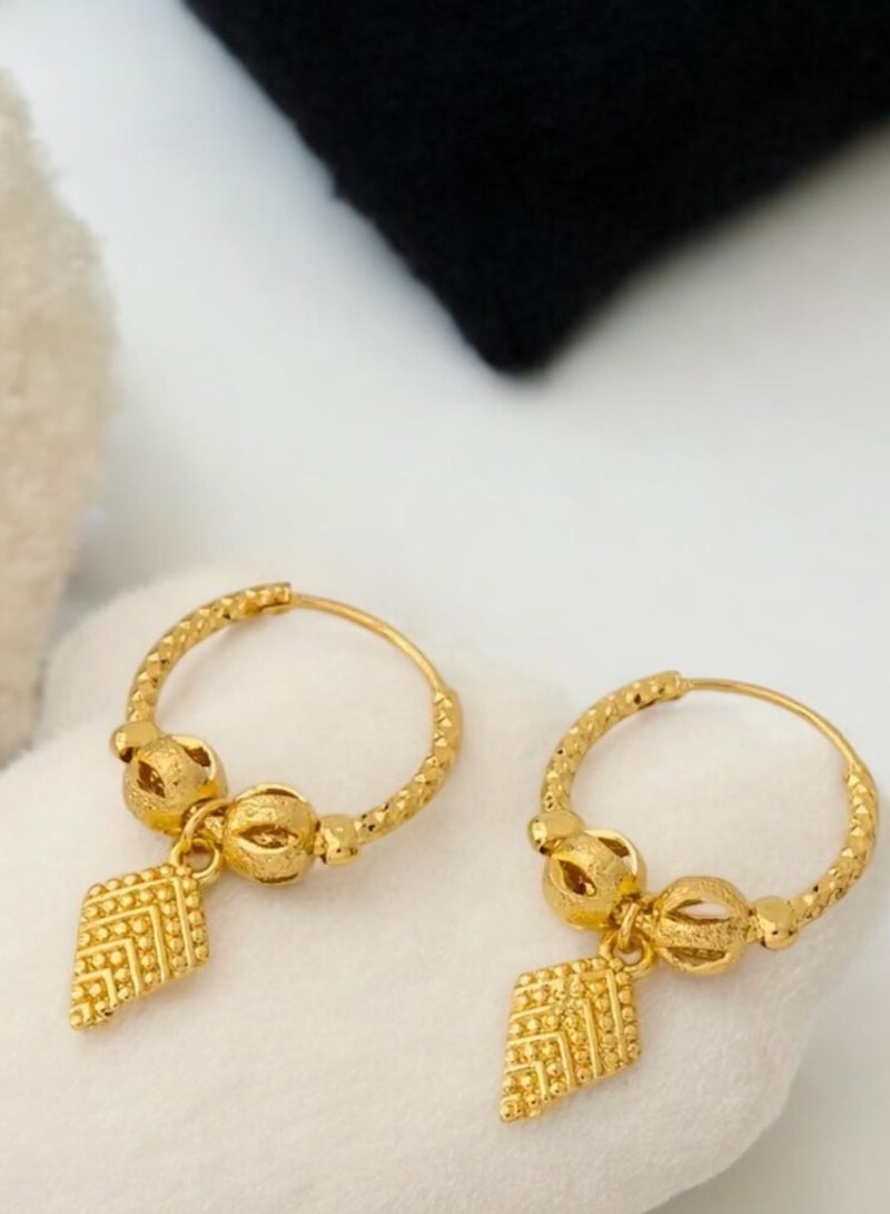GOLDMAX Elegant 21k Gold Plated Earrings For Women - Image 4