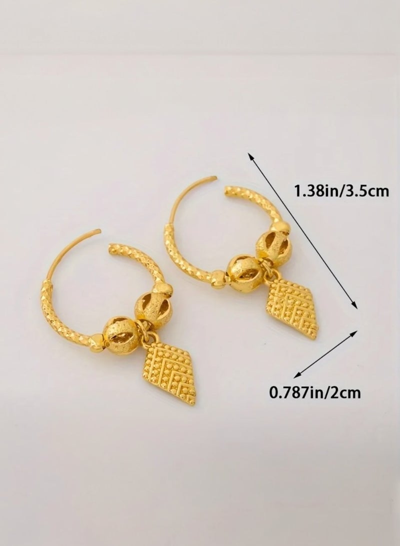 GOLDMAX Elegant 21k Gold Plated Earrings For Women - Image 5