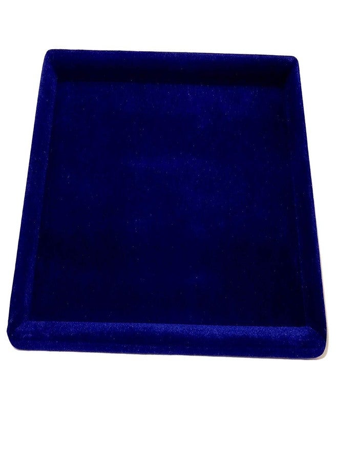 Beadsncraft Jewellery Display Organizer Tray Blue Velvet Beading Tray, 12X8 Inch (3 Pcs Set) - Image 2