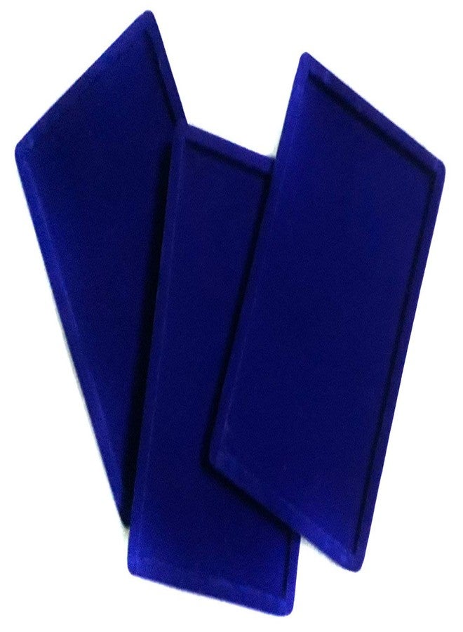 Beadsncraft Jewellery Display Organizer Tray Blue Velvet Beading Tray, 12X8 Inch (3 Pcs Set) - Image 5