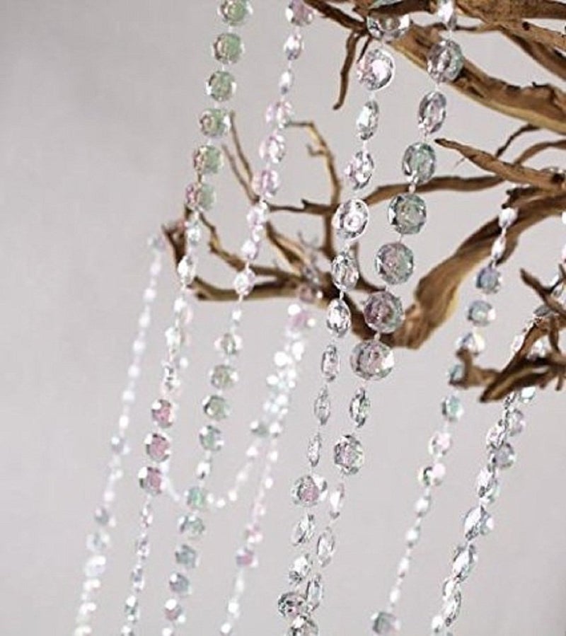 KUPOO 99 ft Clear Crystal Like Beads by The roll - Wedding Decorations (Colorful) - Image 5