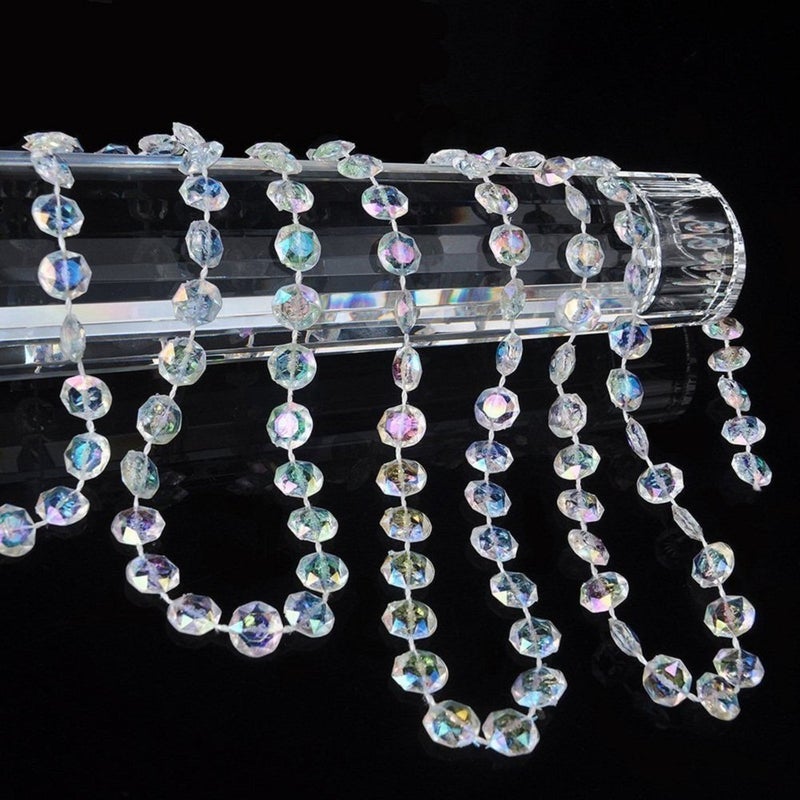KUPOO 99 ft Clear Crystal Like Beads by The roll - Wedding Decorations (Colorful) - Image 4