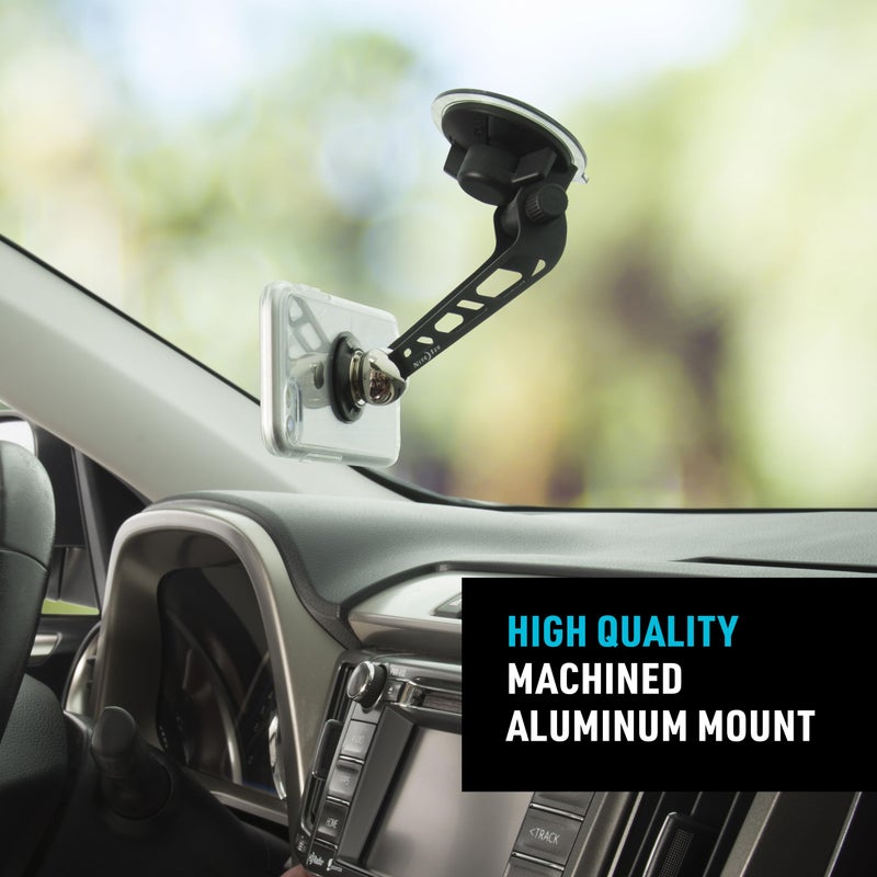 Nite Ize Steelie Windshield Mount - Phone Holder for Car Windshield - Alternative to Car Dashboard & Vent Phone Mounts - Compatible with Steelie Magnetic Mounting System - Black - Image 5