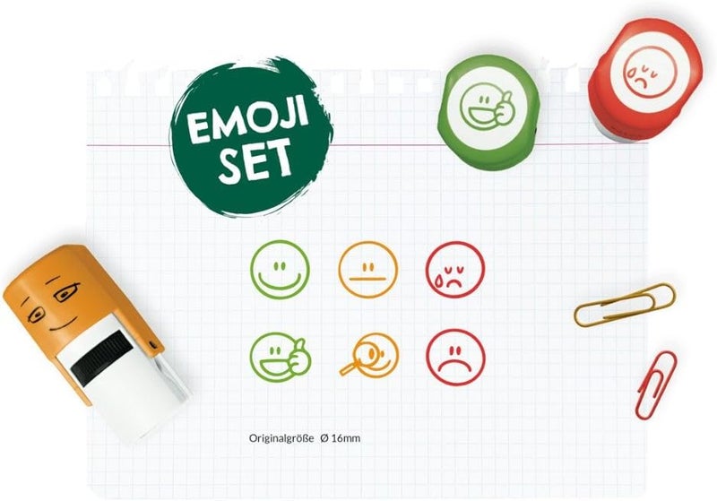 Colop NIO Emoji Teacher Set 6 Piece Set with Product Tray - Image 4