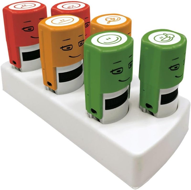 Colop NIO Emoji Teacher Set 6 Piece Set with Product Tray - Image 1