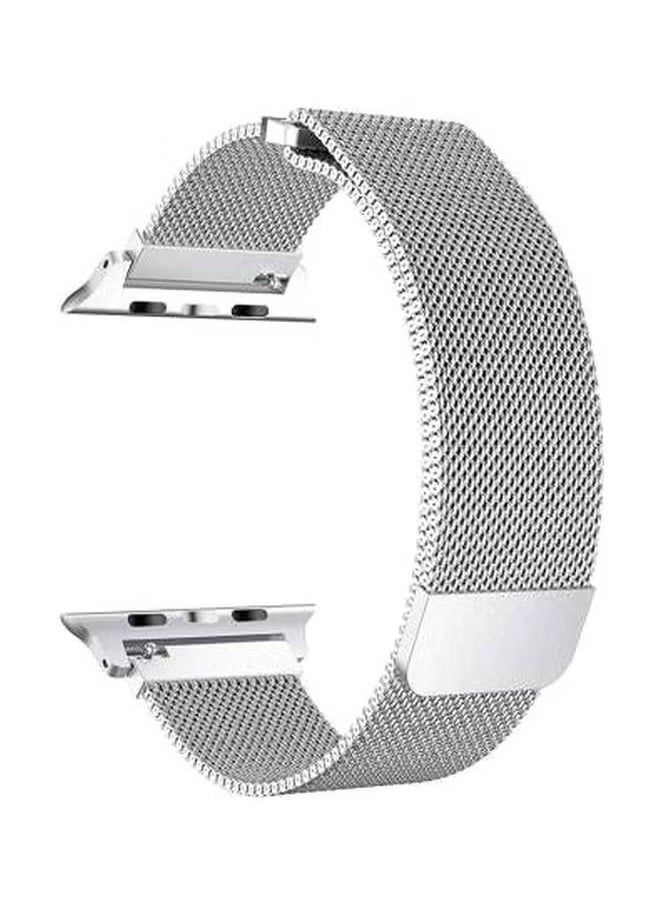 Ozone - Stainless Steel Mesh Loop Replacement Wrist Band strap For Apple Watch 42mm Silver - Image 1