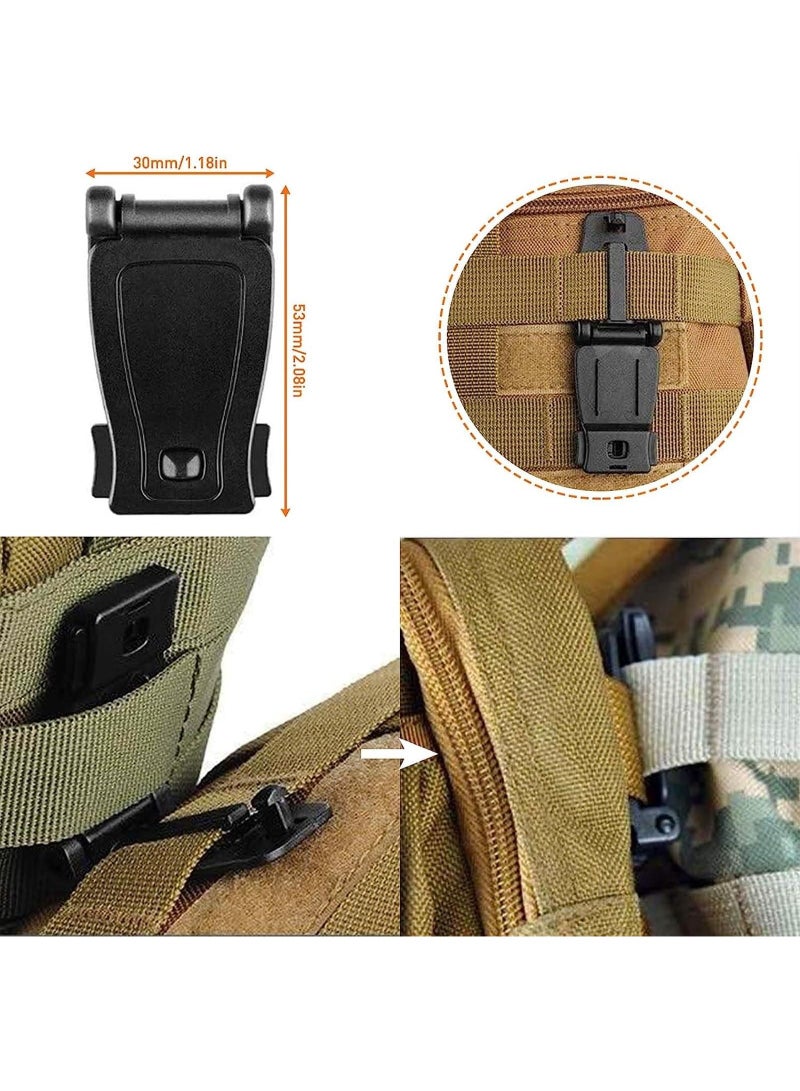 مجموعة ملحقات حقيبة الظهر Molle المكونة من 32 قطعة من 28 ملحقًا، وحلقة على شكل حرف D ومشبك قفل Grimloc وحزام Web Dominator وأوتار مرنة - Image 5