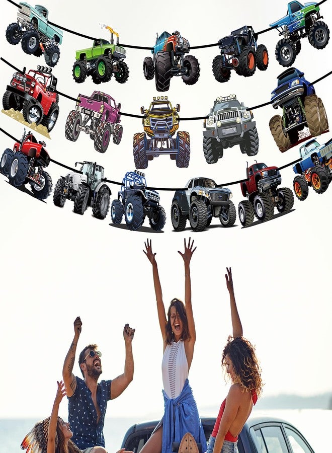 كوبا بلاي زينة حفلات عيد الميلاد على شكل شاحنة وحش - لافتات ملونة بموضوع سيارة وحش - لوازم حفلات أعياد الميلاد - حفلات استقبال المولود الجديد - هدايا حفلات الزفاف - Image 5