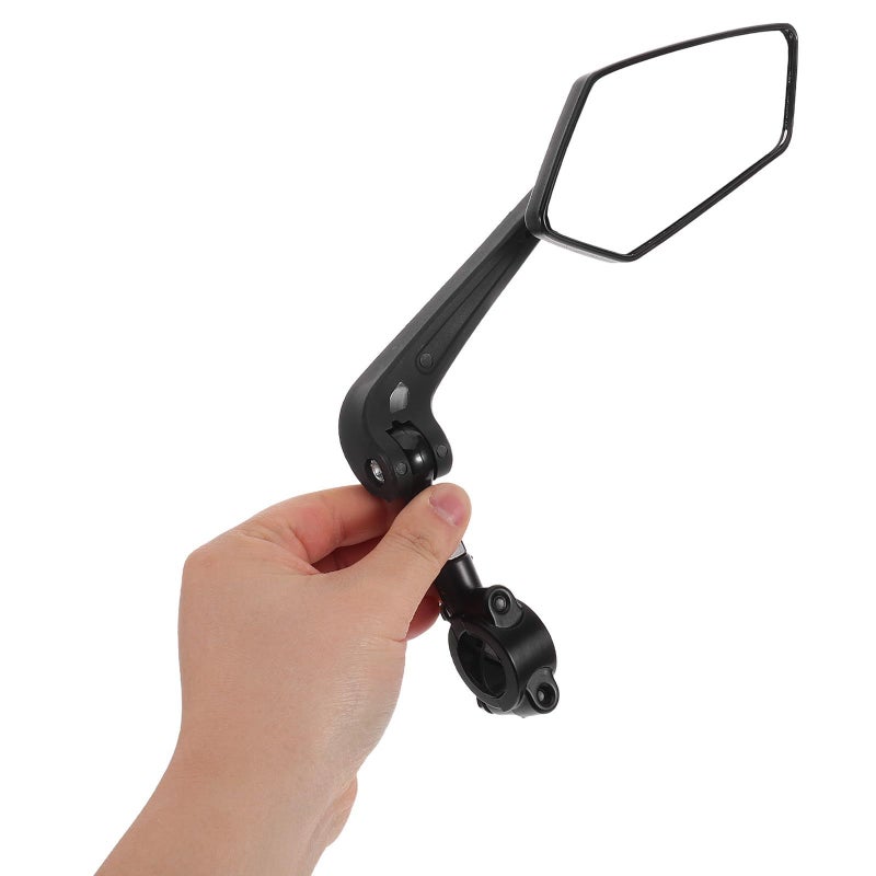 Wide View Convex Rearview Mirrors Pair Foldable Rotatable for Bicycle Motorcycle Handlebar Mount - Image 5