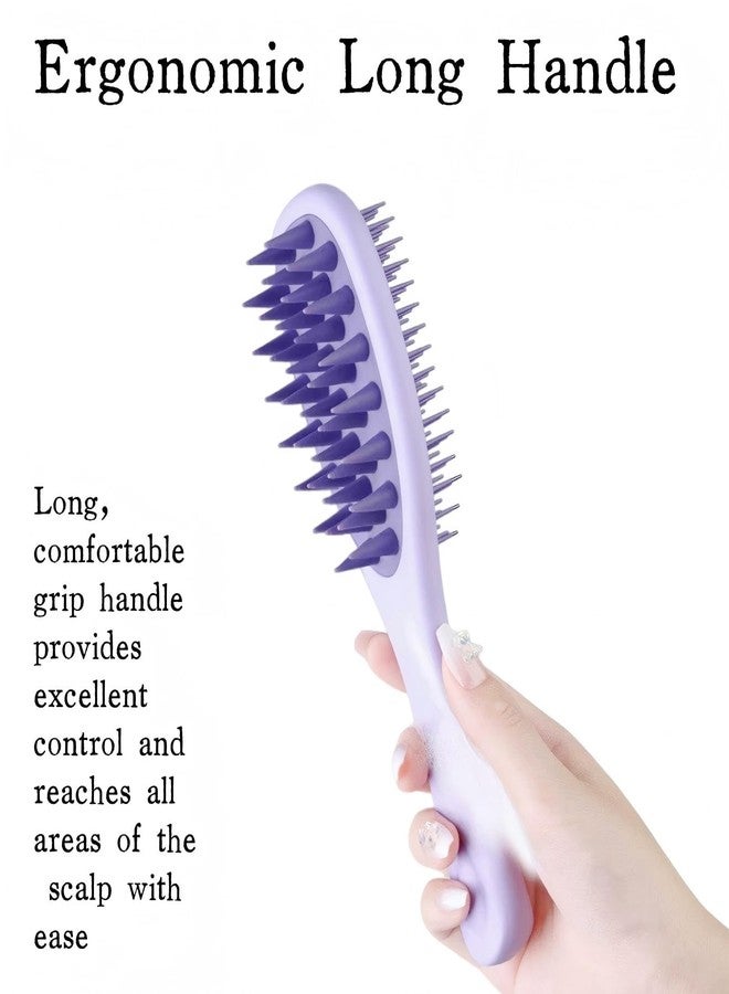 KINTEGOOD Long Handle Hair Silicone Scalp Massage Brush, 2-in-1 Double-Sided Hair Comb Shampoo Brush - Image 5