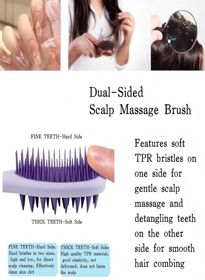 KINTEGOOD Long Handle Hair Silicone Scalp Massage Brush, 2-in-1 Double-Sided Hair Comb Shampoo Brush - Image 2