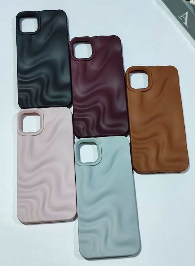 Premium Matte Case Compatible with iPhone 11 Pro Max, Featuring a 3D Wave Design, Durable Material for Shock and Scratch Protection, a Comfortable Feel, and a Stylish Look - Black - Image 4