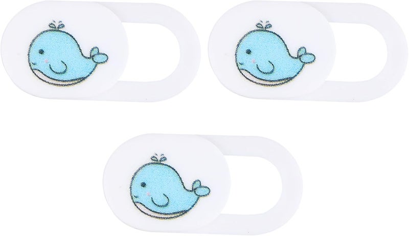 3pcs Whale Pattern Webcam Privacy Cover Slide for Laptop and Tablet, Blue Whale Design Laptop Camera Cover Slide for Computer, Security Webcam Protector for Home and Office Use - Image 1