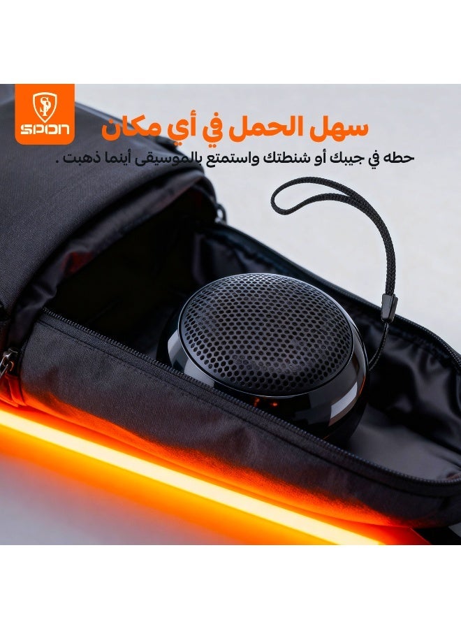 سبون مكبر صوت لاسلكي صغير أسود - Image 2